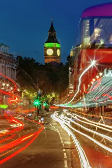 Illumination Prints: View from Trafalgar Square to Big Ben, London, England