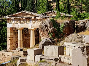 Gable Gallery: View towards The Treasury of the Athenians, Delphi, Phocis, Greece