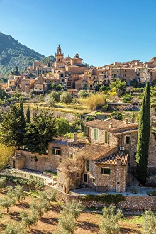 South Prints: View of Valldemossa, Serra de Tramuntana, Mallorca, Balearic Islands, Spain