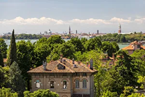 View towards Venice from Lido. Venice, Veneto, Italy