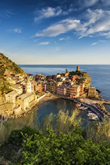 View over Vernazza, Cinque Terre, Liguria, Italy