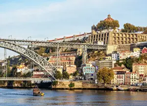 Convent Prints: View towards Vila Nova de Gaia, Dom Luis I Bridge and Monastery of Serra do Pilar