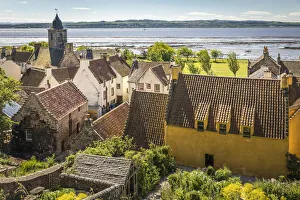 Fife Prints: View of the village of Culross and Culross Palace, Fife, Scotland, Great Britain
