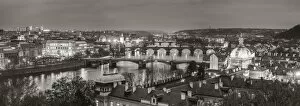 Images Dated 4th December 2013: View of the Vltava River and Prague, Czech Republic