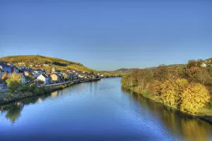 View at Wormeldingen with river Mosel, Grevenmacher, Luxembourg