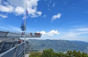 Images Dated 18th September 2018: Viewing platform near Alpspitze cable car summit station, Garmisch-Partenkirchen, Bavaria