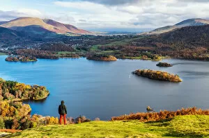 Views towards Derwentwater and Keswick from Catbells, Cumbria, England