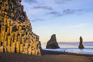Basalt Collection: Vik, southern Iceland. Basaltic coast and rock formations in Reynisfjara beach