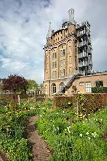 Tulip Prints: Villa Augustus Hotel & restaurant, Old water tower, Dordrecht, South Holland, Netherlands