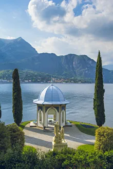 Villa Melzi, Bellagio, Como lake, Lombardy, Italy. Moorish kiosk on the lakefront