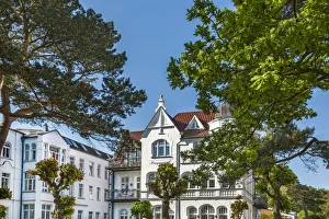 Binz Prints: Villa, promenade, Binz, RAogen Island, Mecklenburg-Western Pomerania, Germany