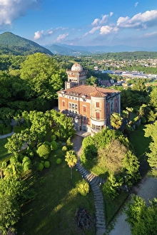 Varese District Prints: Villa Toeplitz and its gardens. Varese, Lombardy, Italy