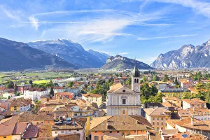 Urban Landscape Prints: Village from above. Arco di Trento, Trento province, Trentino Alto Adige, Italy