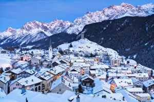 Village of Ardez, Graubunden, Engadine, Switzerland