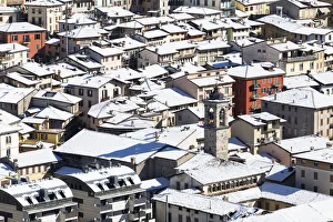 Detail of the village of Clusone in winter. Clusone, Val Seriana, Bergamo province
