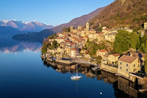 Hamlet Prints: Village of Corenno Plinio. Dervio, Lake Como, Lecco province, Lombardy, Italy