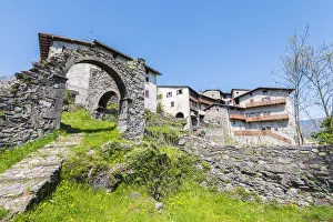 Hamlet Prints: The village of Cornello dei Tasso, Val Brembana, Province of Bergamo, Orobie alps