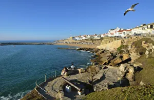 Images Dated 10th January 2018: The village of Ericeira overlooking the Atlantic Ocean. Portugal (MR)