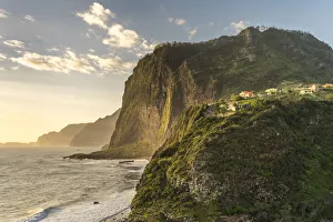 Faial Prints: The village of Faial and its cliffs. Santana municipality, Madeira Island, Portugal