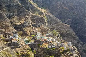 Images Dated 27th November 2013: Village on mountain, Fontainhas, Santo Antao Island, Cape Verde