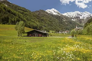 The village of Muehlwald, Tauferer Ahrntal, South Tyrol, Italy