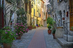 Village of Roquebrune Cap Martin, Provence-Alpes-Cote d'Azur, French Riviera, France