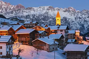 Village of Sappade, municipality of Falcade, Biois valley, Dolomites, Veneto, Italy
