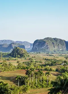 Vinales Prints: Vinales Valley, elevated view, UNESCO World Heritage Site, Pinar del Rio Province, Cuba