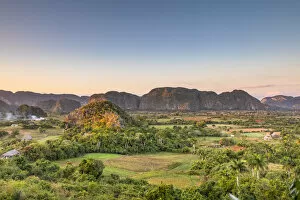 Images Dated 29th May 2020: Vinales Valley at sunset, Pinar del Rio Province, Cuba
