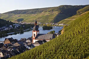 Vineyards & Zell Mosel Village, Mosel Valley, Germany