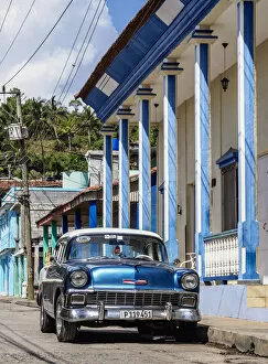 Images Dated 16th January 2020: Vintage car on the street of Baracoa, Guantanamo Province, Cuba