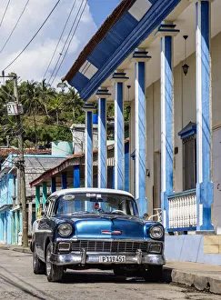 Vintage car on the street of Baracoa, Guantanamo Province, Cuba