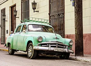 Vintage Car on the street of Camaguey, Camaguey Province, Cuba