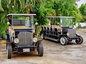 Automobile Prints: Vintage Cars, Valladolid, Yucatan State, Mexico