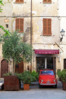 Color Prints: Vintage Fiat in Pitigliano, Grosseto, Tuscany, Italy