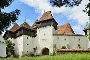 The Viscri fortified church was built by the Transylvanian Saxon community in Viscri