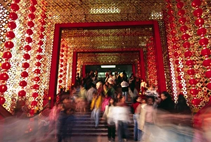 Stair Case Prints: Visitors stream through the entrance to the Star House