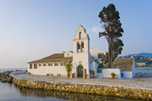 Images Dated 22nd September 2021: Vlacherna Monastery and the Church of Pantokrator, Corfu, Ionian Islands, Greece