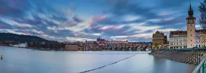 Images Dated 12th December 2013: Vltava River and Prague, Czech Republic