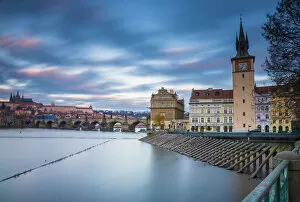Images Dated 12th December 2013: Vltava River and Prague, Czech Republic