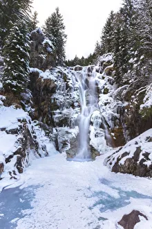Foothills Prints: Vo waterfall near Schilpario iced in winter. Val di Scalve, Bergamo province
