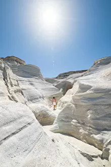 Canyon Collection: Volcanic rock formations on Sarakiniko Beach (Plaka, Milos Island, Cyclades Islands, Greece) (MR)