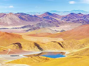 High Altitude Prints: Volcanic salt lake in the caldera of Cerro Galan, Puna, Catamarca, Argentina