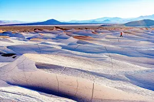 Walk Prints: Volcanic white landscape, Campo de Piedra Pomez