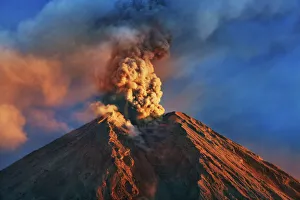 Action Gallery: Volcano eruption Semeru with ash cloud - Indonesia, Java, Lumajang, Semeru