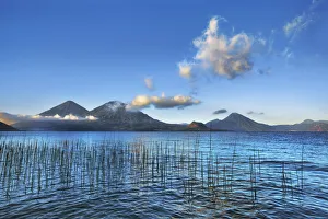 volcanoes at Lake Atitlan - Guatemala, Solola, Lake Atitlan, San Antonio