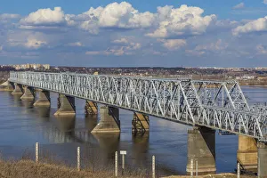 Railroad Prints: Volga river near Sviyazhsk, Tatarstan, Russia