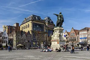 Gent Prints: Vrijdagmarkt square, Ghent, East Flanders, Belgium