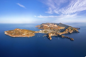 Isolated Prints: Vulcano island seen from above, Aeolian islands, Messina province, Sicily, Italy