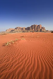 Jordanian Prints: Wadi Rum Desert and Jebel Qattar mountain, Jordan